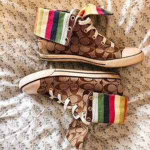 Coach Converses Chuck Taylors high top or foldable